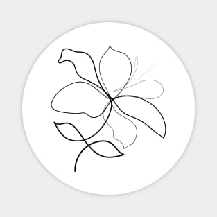 Lily Minimal art | One Line Drawing | One Line Art Magnet